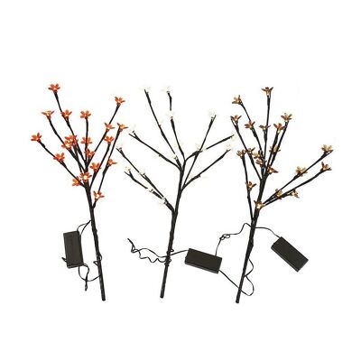 PACK 3 STICKS 20 LED BATTERY FLOWERS