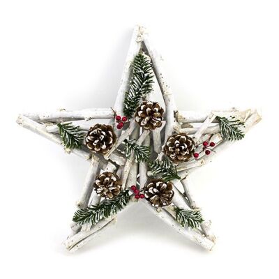 ESTRELLA C/ PIÑAS DEC 40X40X10CM