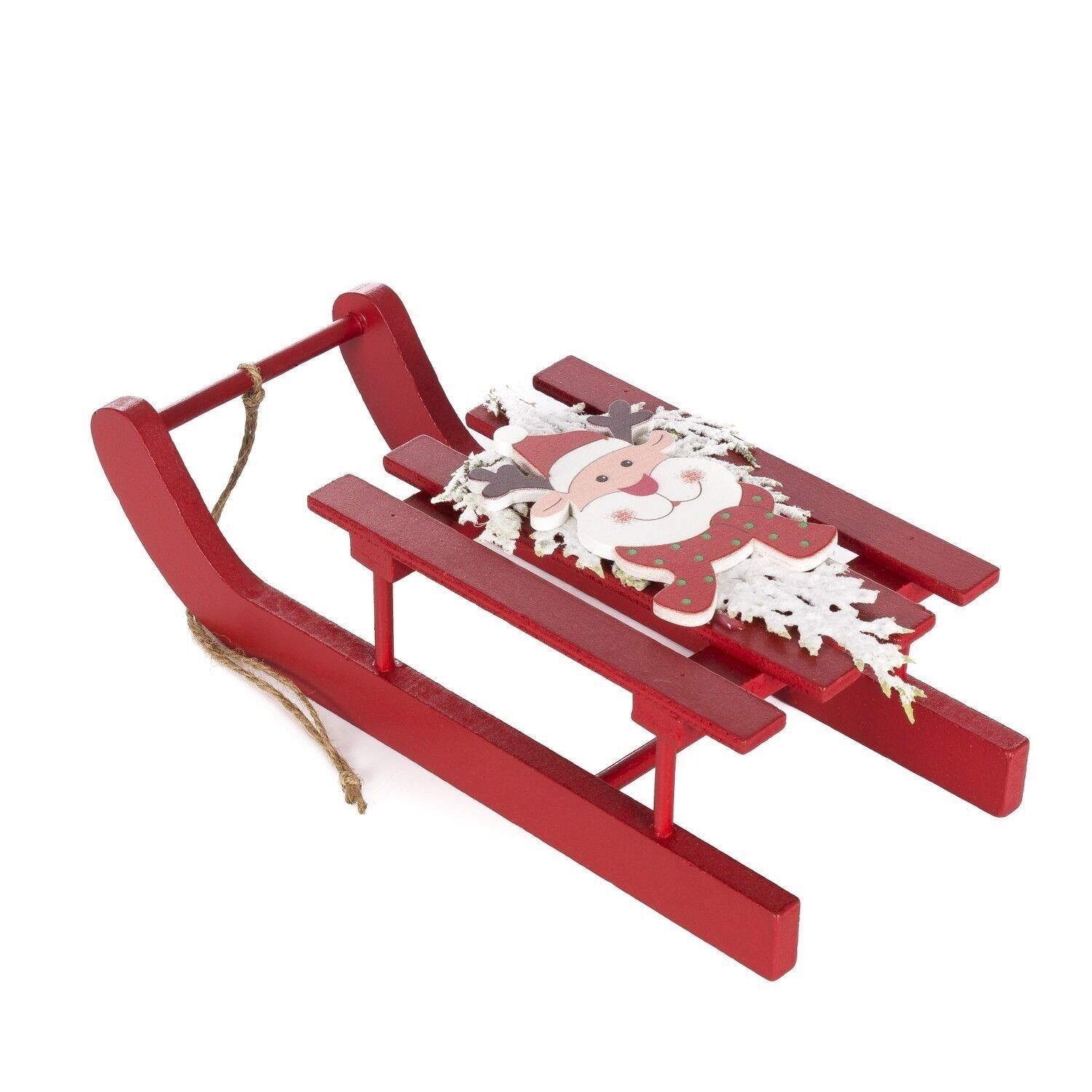 Traîneau du Père Noël avec motif de rennes de Noël.