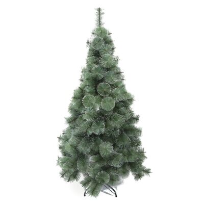 ARBRE FEUILLU VERT NATUREL AVEC NEIGE 120CM