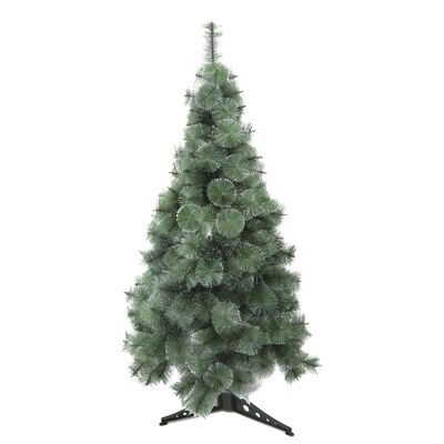 ALBERO A FOGLIA VERDE NATURALE CON NEVE 90CM