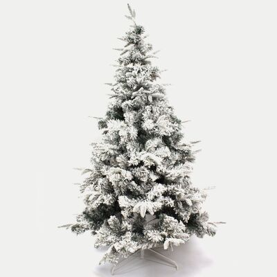 ALBERO VERDE NATURALE CON NEVE 120CM