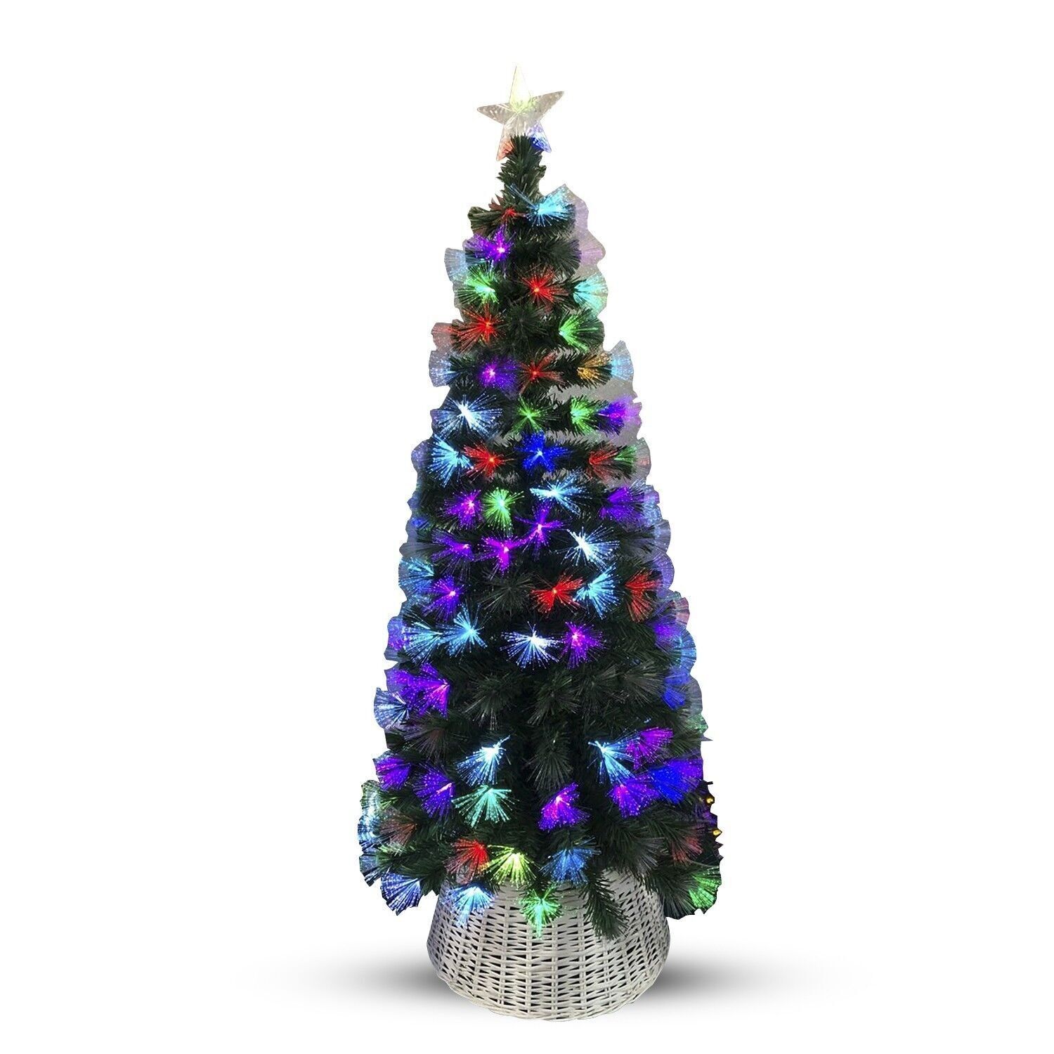FIBER OPTIC TREE WITH COLORED LIGHTS 180CM