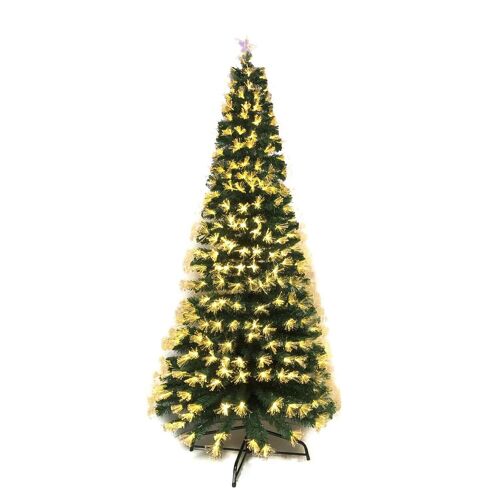 ÁRBOL DE FIBRA ÓPTICA C/LUZ CALIDO 90CM VERDE