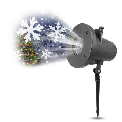 Outdoor laser light projector with 48 motifs. Christmas figures, snowflakes, Halloween, parties, birthdays, etc.