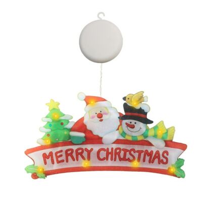 Crystal adhesive Christmas decoration with LED lights MERRY CHRISTMAS