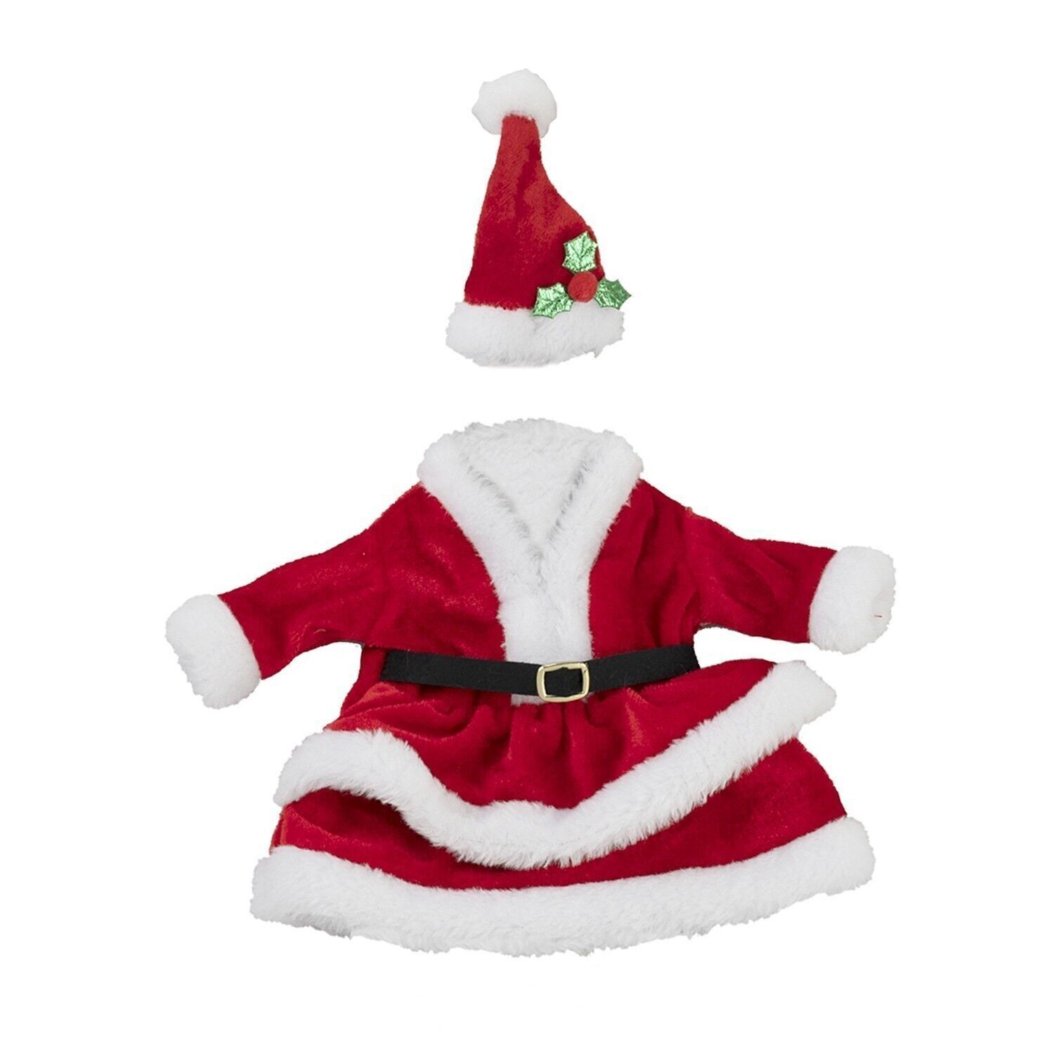 ABITO ROSSO VESTITO IN PELUCHE SET DI BOTTIGLIE DI VINO