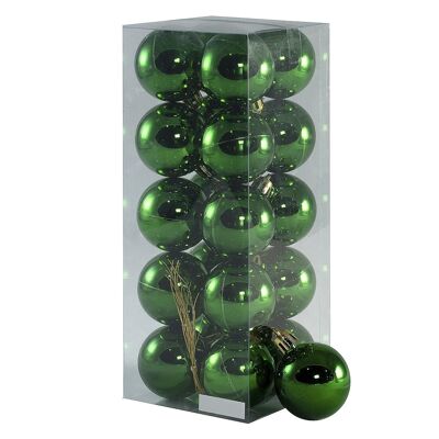 BOULES PENDENTIF 4CM VERT VIF SET 20PCS