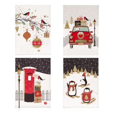 Christmas greeting card with envelope.