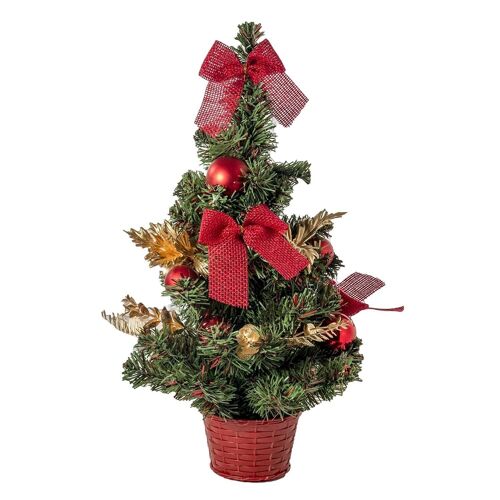 Árbol navideño decorativo 30cm con maceta.