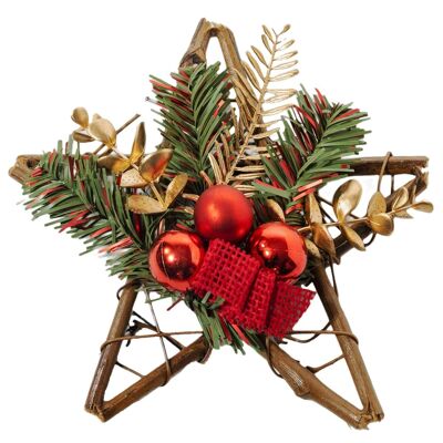 Christmas star decoration with gifts.
