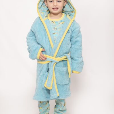 Busy Bees Boys Dressing Gown and Jersey Pyjamas Luxury Gift Set