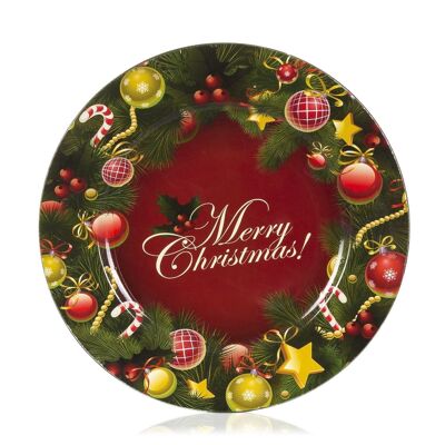 Plate with Christmas design Merry Christmas.