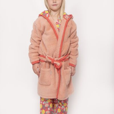 Lemon Grove - Conjunto de regalo de lujo para pijama con botones y bata para niñas