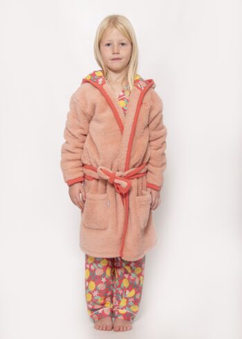 Ensemble-cadeau de luxe avec robe de chambre et pyjama boutonné pour filles Lemon Grove 1