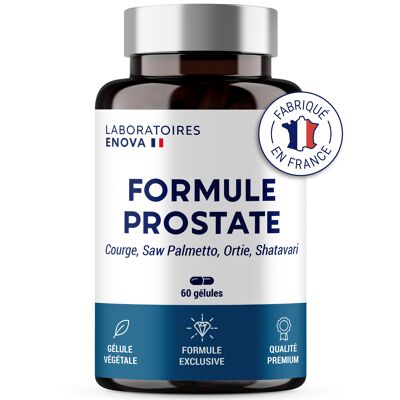 FORMULE PROSTATE | Courge, Saw Palmetto, Ortie, Shatavari | Rétention, Débit, Fréquence | 60 Gélules | Fabriqué en France | Complement alimentaire