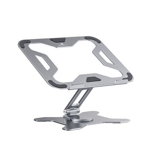 Laptop standaard, 360 graden roteren, zilver, in hoogte verstelbaar  en opvouwbaar, 14-17,3 Inch