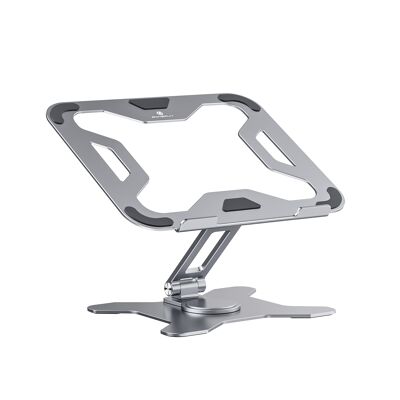 Laptop Stand, Rotate 360 Degrees, Silver, Height Adjustable and Foldable, 14-17.3 Inch