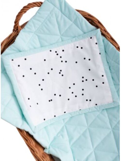 Flat baby pillow Triangles Aquamarine 26 x 36 cm