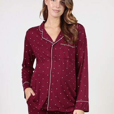 Camisa De Lactancia Pijama Con Corazones