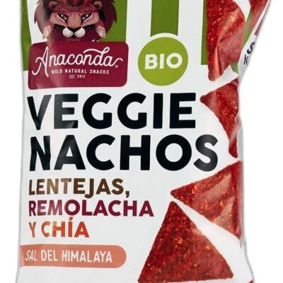Organic lentil, beet and chia nachos Anaconda 125 g