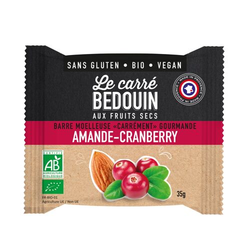 Barre BIO fruits secs amande cranberry