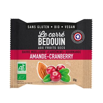 Barre BIO fruits secs amande cranberry 1