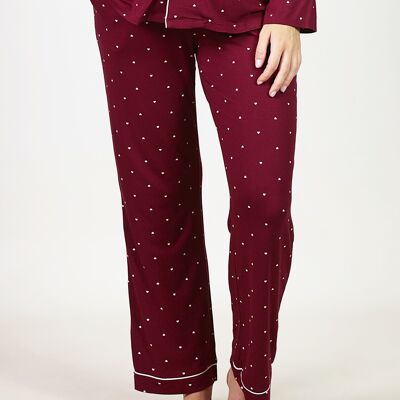 Pijama Premamá de pantalón largo y top cruzado de lactancia