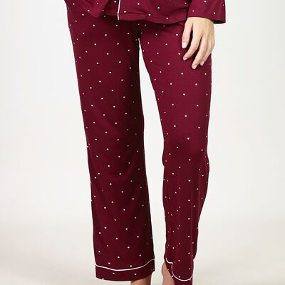 Long Pajama Bottoms With Hearts