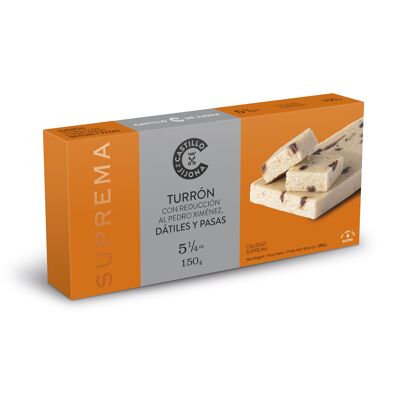 Nougat à la réduction Pedro Ximénez, Dattes et Raisins Secs Qualité Suprême (200g)