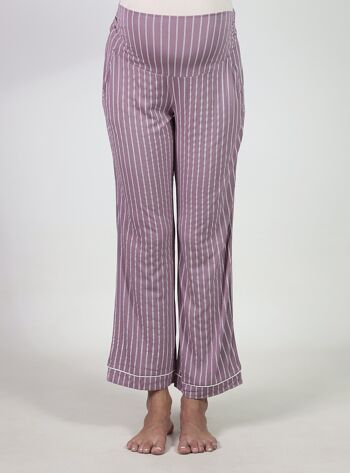 Pantalon de pyjama long à rayures 1