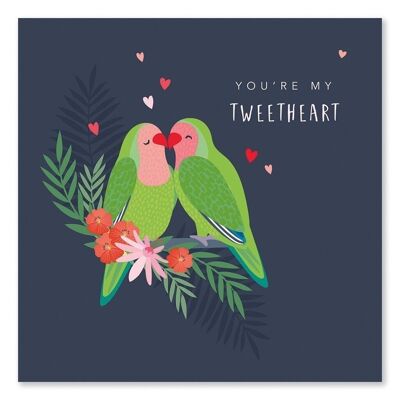Carte de Saint Valentin Inséparables