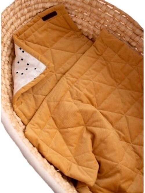 Flat baby pillow Triangles Mustard 26 x 36 cm