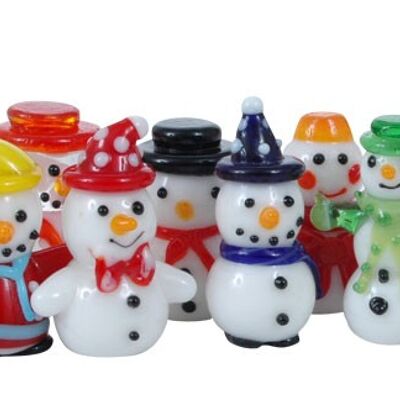 Le Marché de Noël - bonhomme de neige en verre - cadeaux / décoration