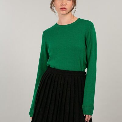 PAIGE - Pull col rond VERT