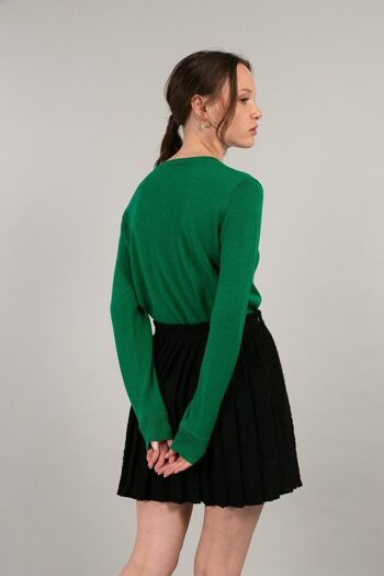 PAIGE - Pull col rond VERT 3