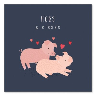 Die Karte des netten Schwein-Paar-Valentinsgrußes