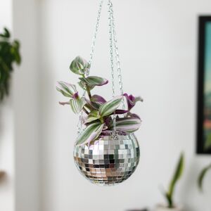 Jardinière suspendue boule disco (6 po)