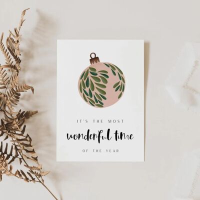 Christmas card - bauble