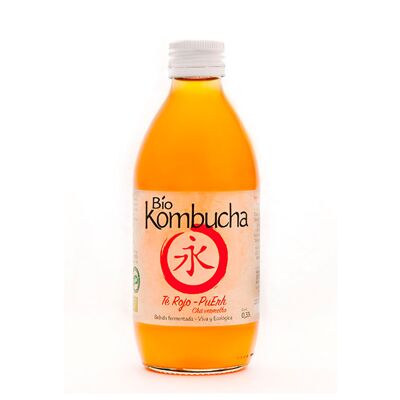 BioKombucha Roter Tee Pu Erh 0,33L Glas