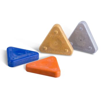 Crayons de cire triangulaires, 12 couleurs dont or et argent 2