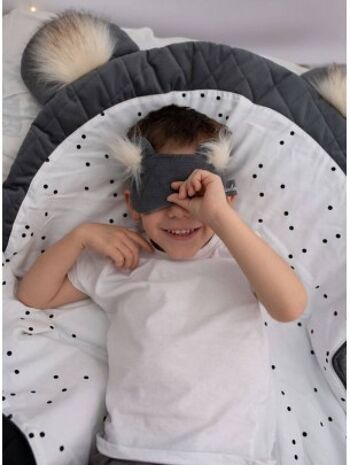 Masque pour les yeux/masque de sommeil ours rêveur (mini) Graphite Diamonds 3