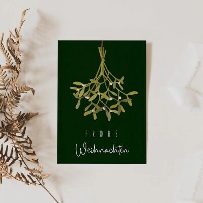 Christmas card - mistletoe