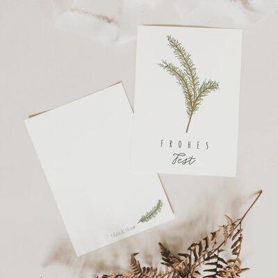 Christmas card - fir branch