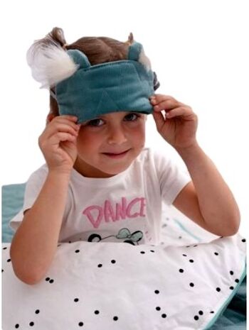 Masque pour les yeux/masque de sommeil dreamy bear (mini) Leaves Ocean Green 1