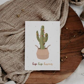 Carte postale anniversaire - cactus 1