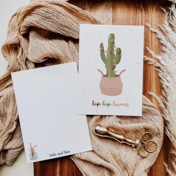 Carte postale anniversaire - cactus 2