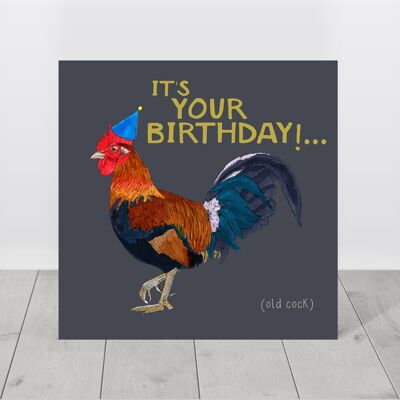 Cockerel birthday card