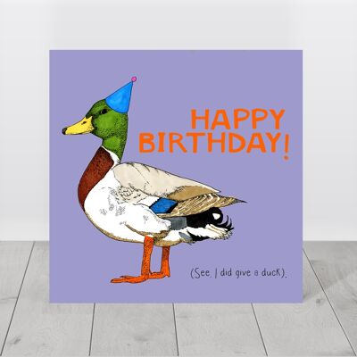 Duck birthday card