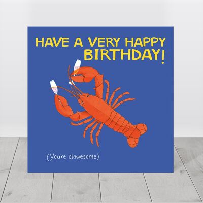 Lobster birthday card
